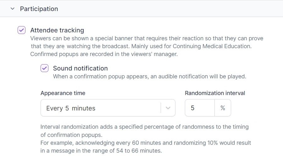 Attendee tracking for CME Attendee tracking feature for CME